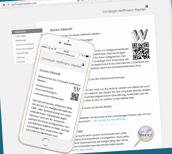Responsive-Design für PC / Desktop und Smartphone
